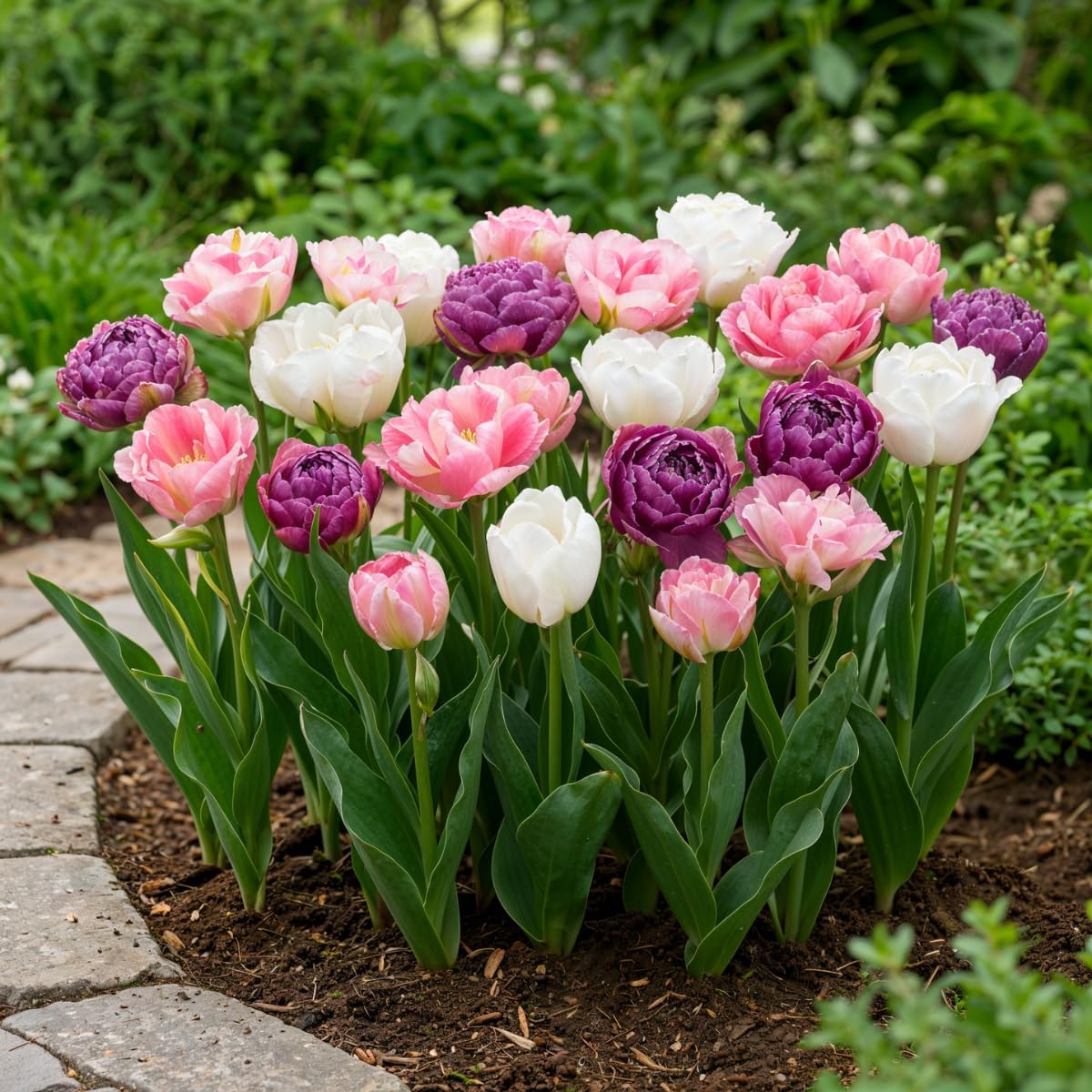 Tulipanos Double Lilac and White Collection - for Sale Tulipanos Double Lilac and White Collection