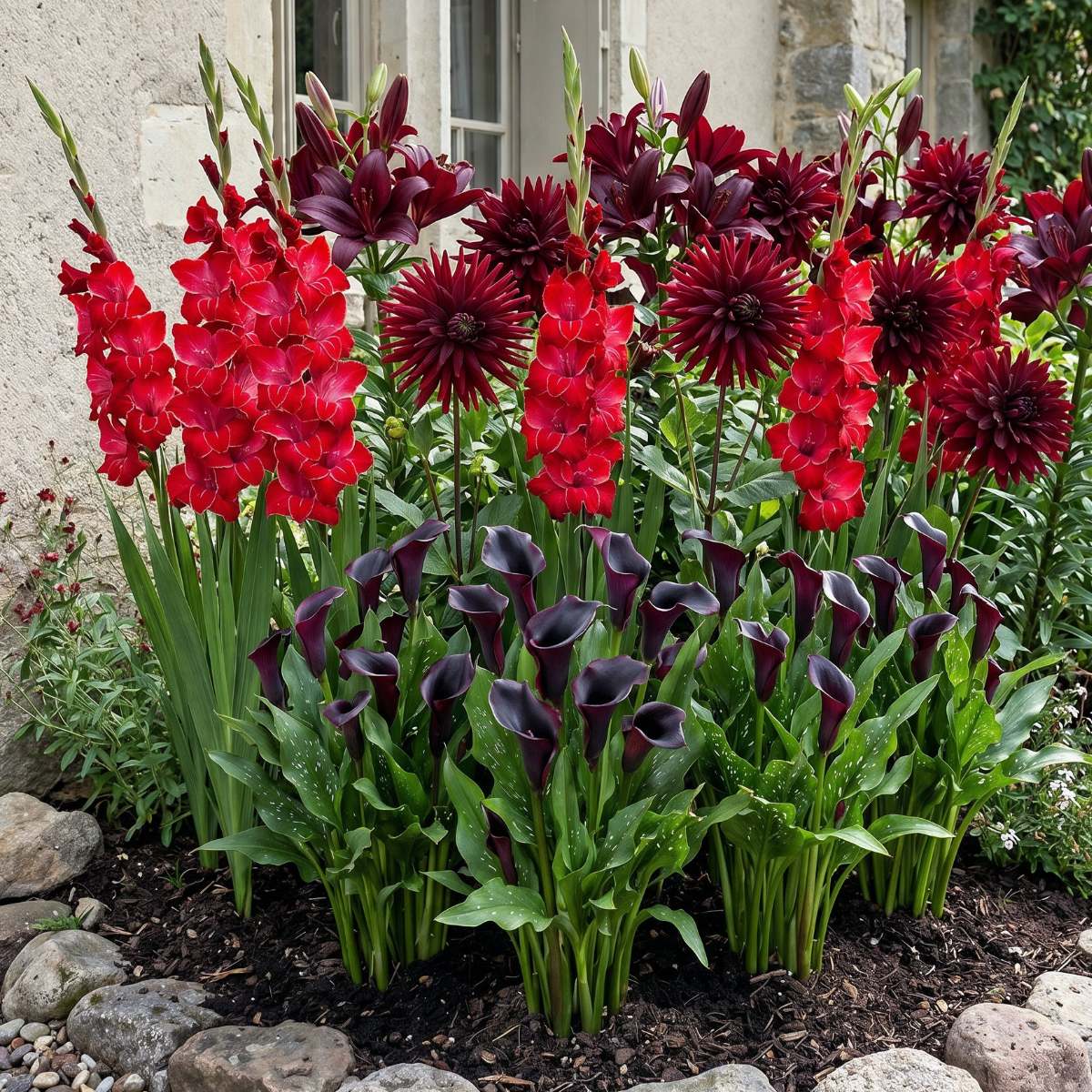 Summer Flower Bulbs Red-Dark Collection (25 bulbs) - for Sale Summer Flower Bulbs Red-Dark Collection (25 bulbs)