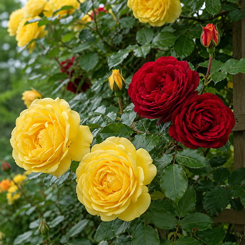 Climbing Rose Collection (Red+Yellow) (2 plants) - for Sale Climbing Rose Collection (Red+Yellow) (2 plants)