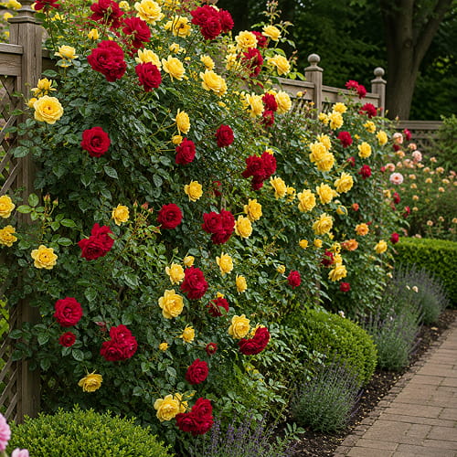 Climbing Rose Collection (Red+Yellow) (2 plants) - for Sale Climbing Rose Collection (Red+Yellow) (2 plants)