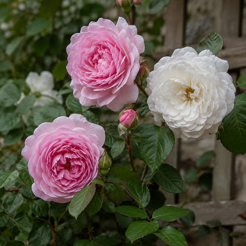Climbing Rose Collection (White+Pink) (2 plants) - for Sale Climbing Rose Collection (White+Pink) (2 plants)