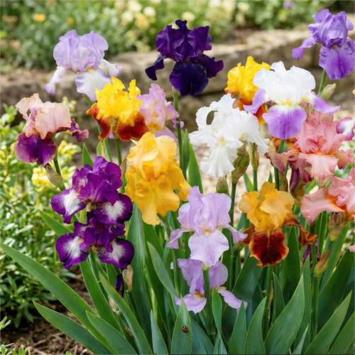 Iris Germanica (Bearded Iris) Collection 5 (plants/coulours)