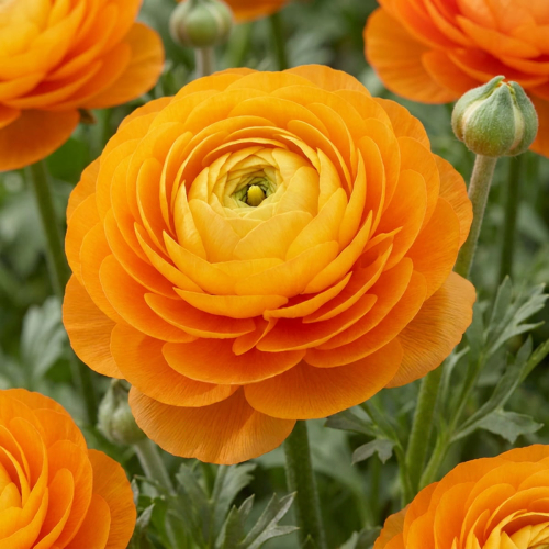 Ranunculus Aviv Orange - for Sale Ranunculus Aviv Orange