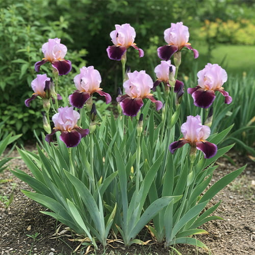 Iris Germanica (Bearded Iris) Wine and Roses - for Sale Iris Germanica (Bearded Iris) Wine and Roses