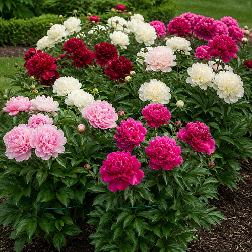 Pioenroos Double Collection (3 plants) - for Sale Pioenroos Double Collection (3 plants)