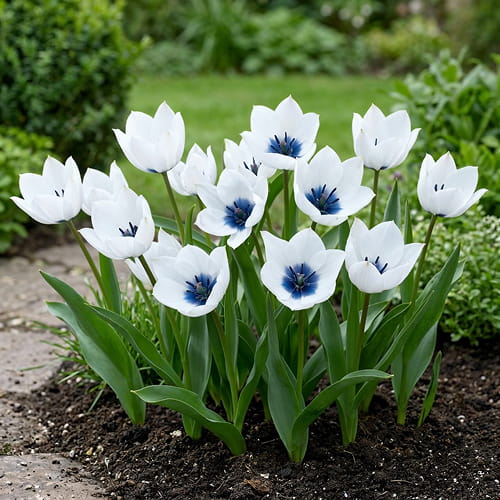 Tulip Humilis Alba Coerulea Oculata - for Sale Tulip Humilis Alba Coerulea Oculata